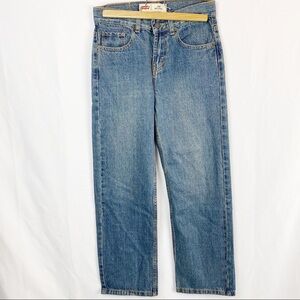 LEVI'S Boys 550 Relaxed Size 14 Slim Blue Jeans
